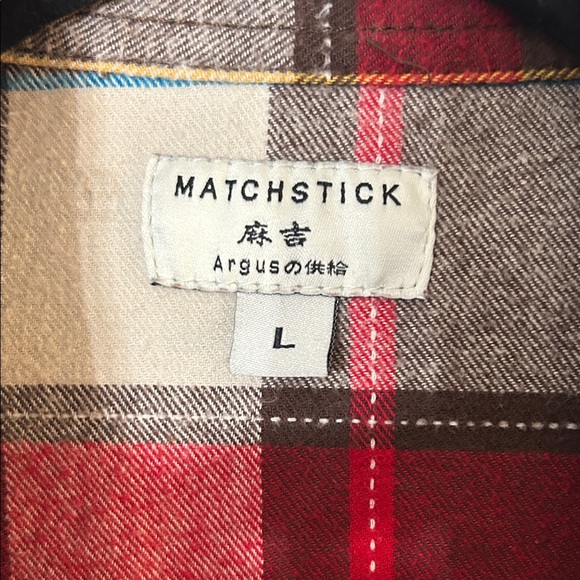 Womens Multicolor Plaid Button-Down Shirt -Size Large - Picture 5 of 7